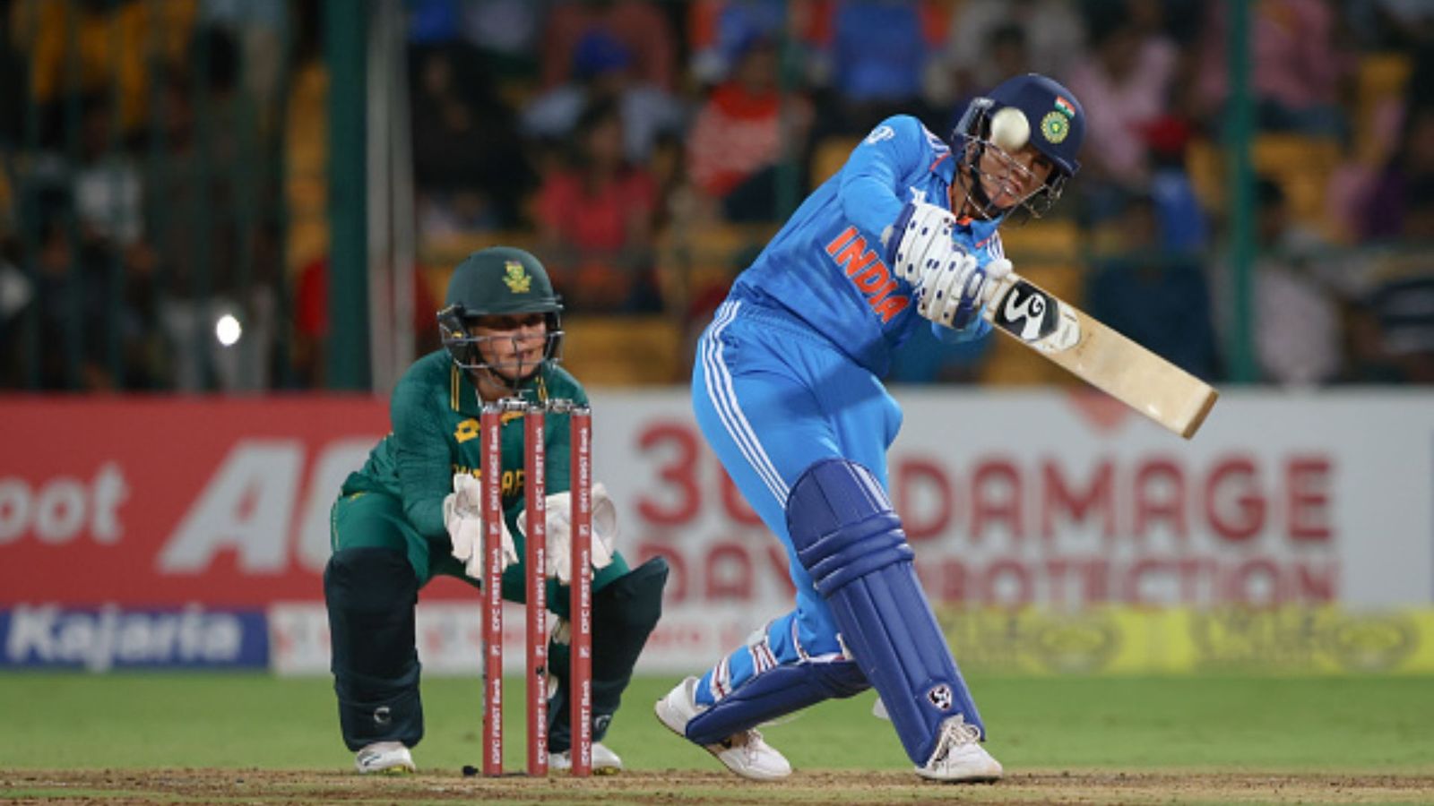IND W vs SA W: Smriti Mandhana misses third consecutive century but help India whitewash South Africa 3-0 with stunning half-century Smriti Mandhana in the frame (Getty)