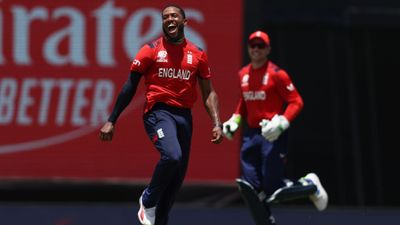 USA vs ENG: Chris Jordan creates history, becomes first England bowler to take T20 World Cup hat-trick Chris Jordan in frame (Getty)