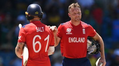 Chris Jordan's hat-trick, Jos Buttler's 83 help England to seal the semifinal berth in T20 World Cup 2024 Jos Buttler and Phil Salt (credits getty)