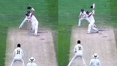 6,6,6,6,6: Pakistan-origin bowler hammered for 38 runs in an over as England batter runs riot; Watch viral video here Dan Lawrence smashes Shoaib Bashir for 38 runs in an over during during a County Championship match between Surrey and Worcestershire. (Screengrab-X)