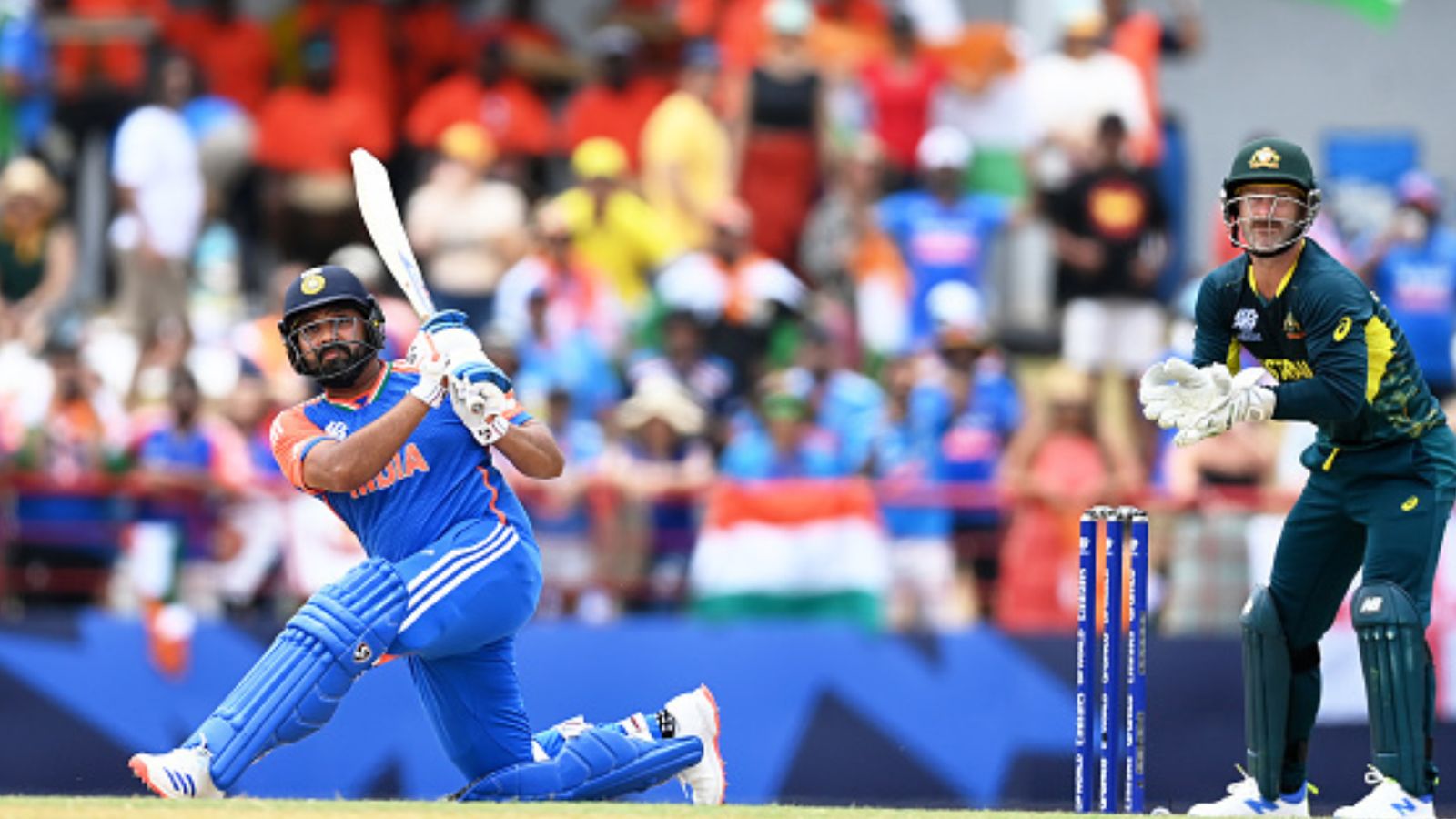 IND vs ENG: Rohit Sharma breaks silence on knocking Australia out of T20 World Cup, his reaction is pure gold India skipper Rohit Sharma in action during T20 World Cup 2024 match against Australia. (Getty)