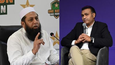 After Rohit Sharma, Virender Sehwag tears into Inzamam Ul Haq's ball tampering accusations, says, they just want controversy...' Ex-Pakistan skipper Inzamam Ul Haq (left) and former India's star batter Virender Sehwag in this frame. (Getty)