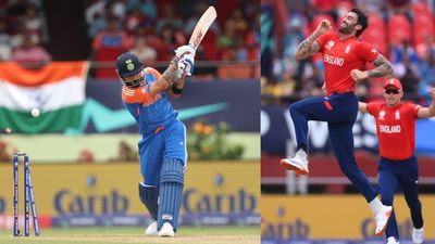 WATCH: Virat Kohli's horror show continues, Reece Topley shatters batting maestro's stumps for just 9 runs after beaten for six India's Virat Kohli (left) and England's Reece Topley in this frame. (Getty)