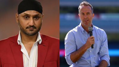 'Keep your rubbish with yourself': Harbhajan Singh slams Michael Vaughan's 'nonsense' verdict of Guyana pitch favouring India in semi-final Harbhajan Singh and Michael Vaughan in frame (Getty)