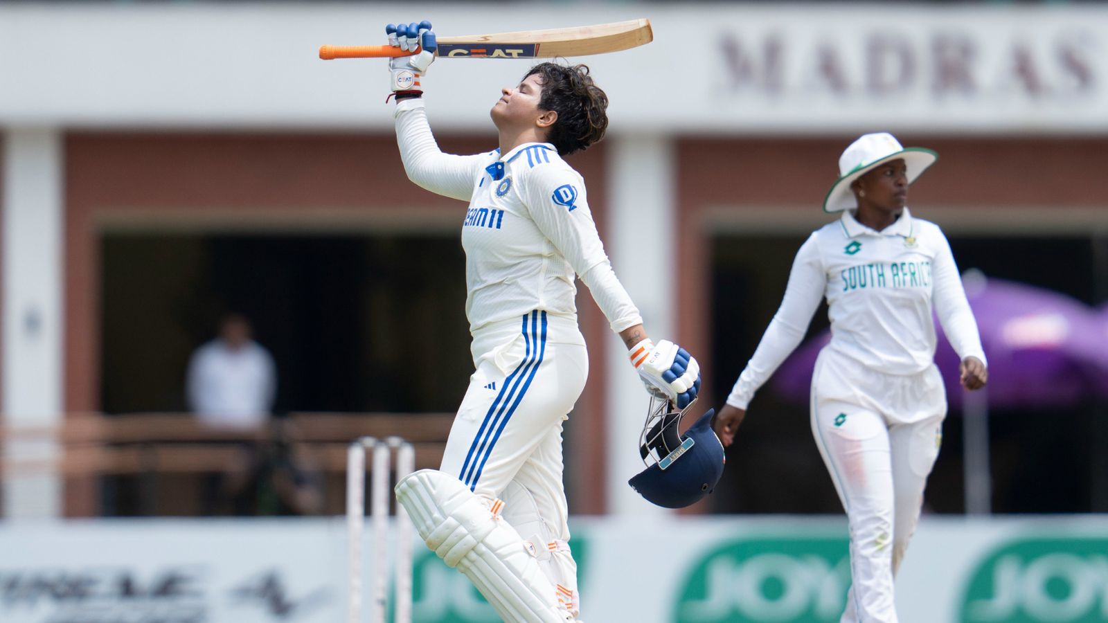 Shafali Verma-starrer India Women smash 89-yr-old record, score most runs in a day against South Africa on Day 1 of one-off Test India's superstar batter Shafali Verma in this frame. (X)