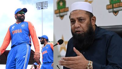 'Humein na sikhayein reverse swing kaise hota hai...': Pakistan's Inzamam Ul Haq hits back at Rohit Sharma on ball-tampering debate India captain Rohit Sharma (left) and former Pakistan skipper Inzamam Ul Haq in this frame. (Getty)