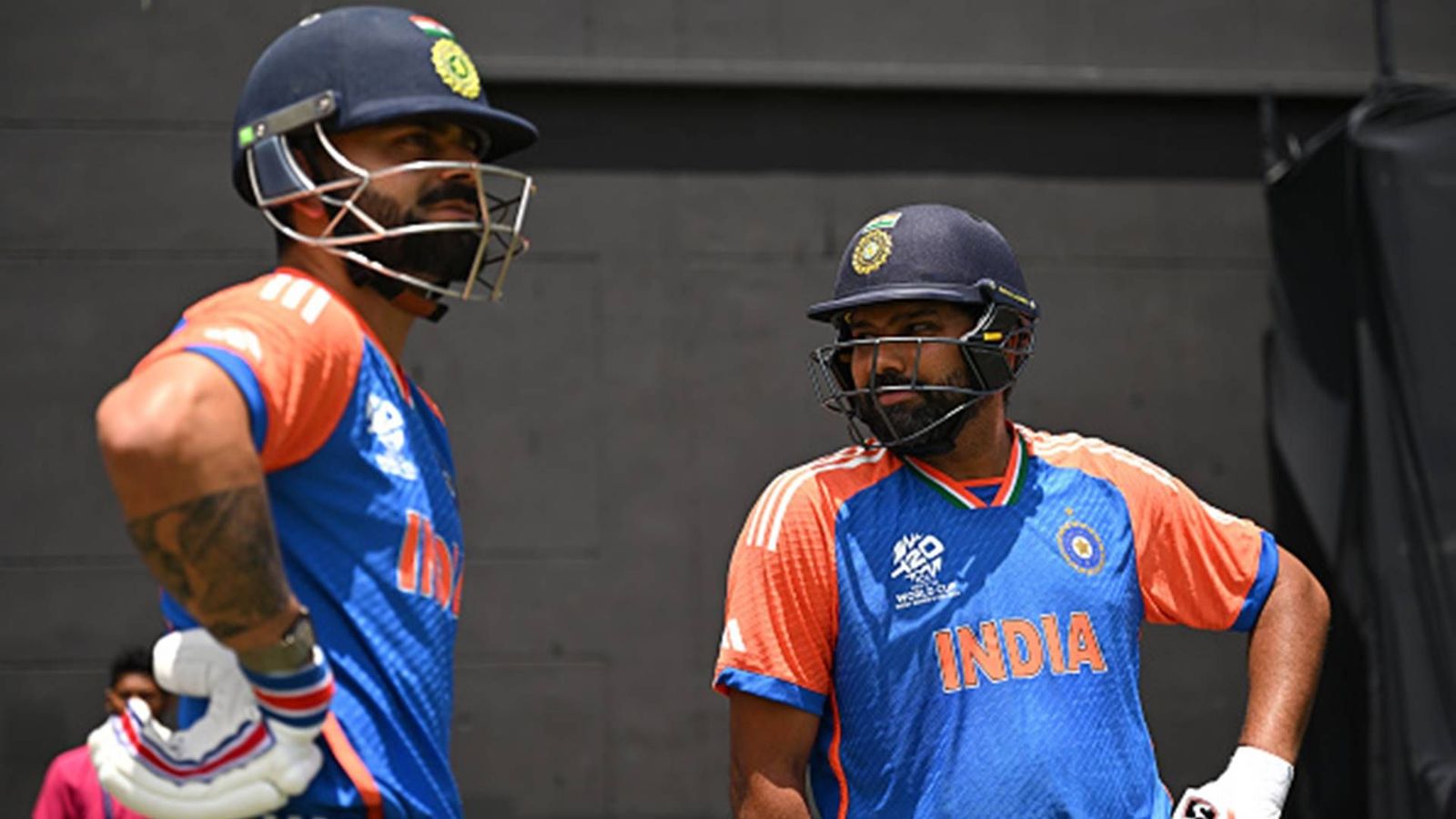 Will Rohit Sharma break Virat Kohli's all-time T20 World Cup record? Indian captain needs 68 runs vs South Africa to reach summit Virat Kohli and Rohit Sharma before entering the ground in T20 World Cup 2024 semifinal (Getty Images)