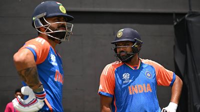 Will Rohit Sharma break Virat Kohli's all-time T20 World Cup record? Indian captain needs 68 runs vs South Africa to reach summit Virat Kohli and Rohit Sharma before entering the ground in T20 World Cup 2024 semifinal (Getty Images)