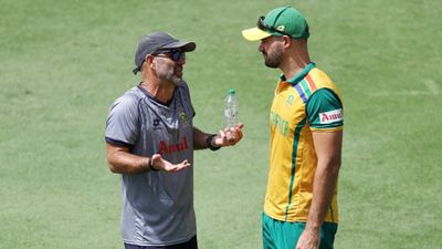 'We haven't been at our best but...': South Africa captain Aiden Markram not happy after losing toss against India in T20 World Cup final Rob Walter Head Coach of South Africa and captain Aiden Markram interacts ahead of the T20 World Cup final against India on June 29. (Getty)