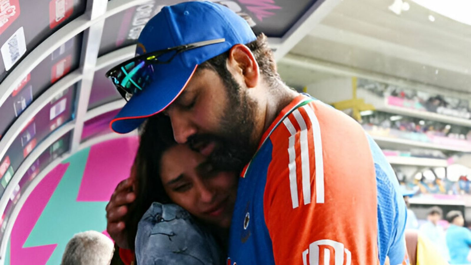 Ritika Sajdeh consoles emotional Rohit Sharma after India's T20 World Cup 2024 title triumph: WATCH Ritika Sajdeh consoles emotional Rohit Sharma after India's T20 World Cup 2024 title triumph: WATCH
