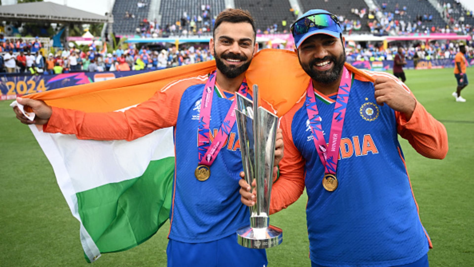 Virat Kohli and Rohit Sharma in frame (Getty)