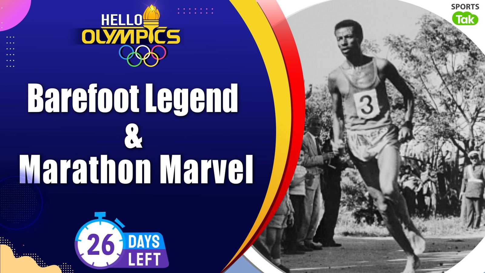 Abebe Bikila: Athlete who created world record by running in marathon without shoes Abebe Bikila running marathon barefoot (Getty)