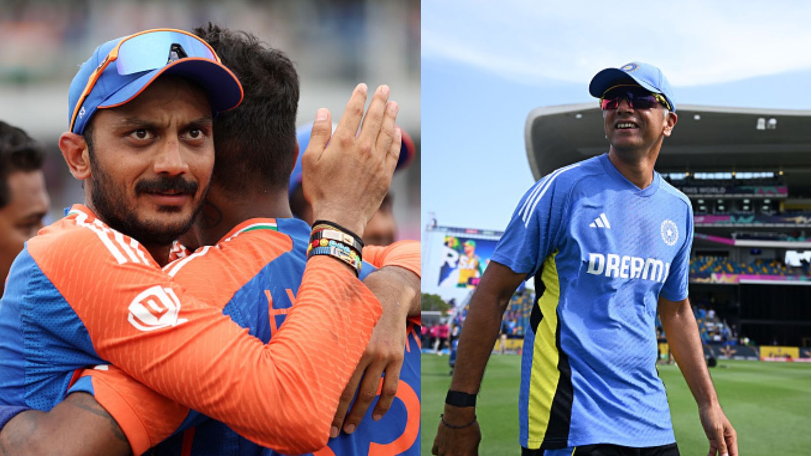 Axar Patel reveals Rahul Dravid's game-changing tactics which scripted India's T20 World Cup victory, says 'didn't even get chance to...' India's star all-rounder Axar Patel (left) and outgoing head coach Rahul Dravid in this frame. (Getty)