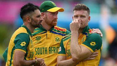 David Miller frustrated with reports of him retiring after T20 World Cup 2024 final, says 'Contrary to some...' Keshav Maharaj, Heinrich Klaasen console David Miller after T20 World Cup 2024 final loss (Getty Images)