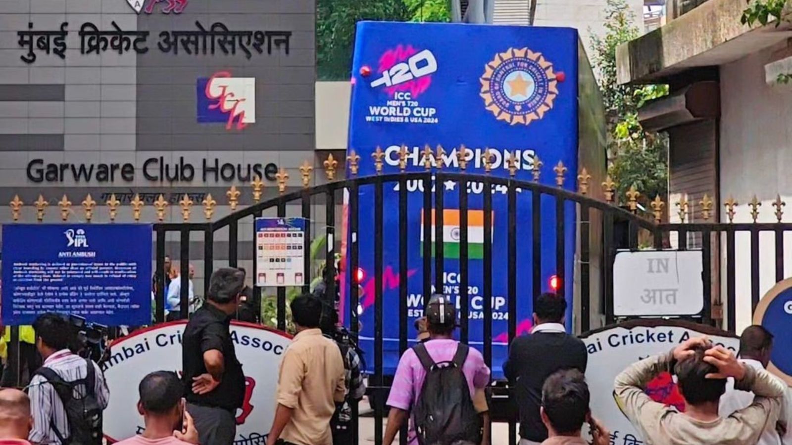 MCA announces free entry for fans at Wankhede for Team India T20 World Cup 2024 celebration ceremony Free entry for victory parade in Mumbai (Twitter)