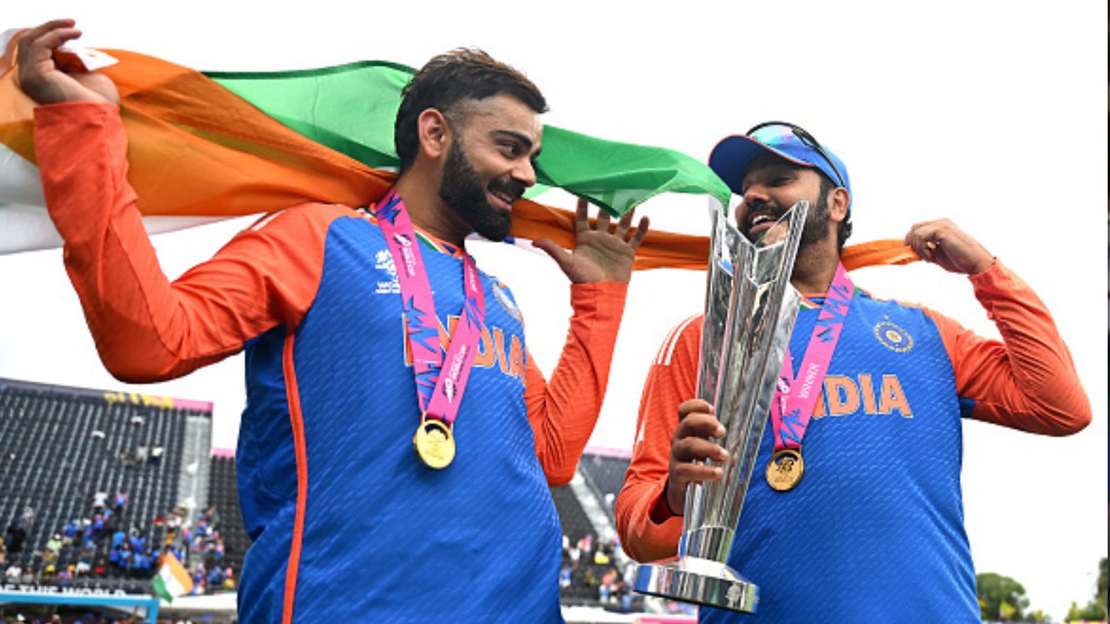 'In last 15 years, first time I saw him...': Virat Kohli reveals Rohit Sharma's state of mind after winning T20 World Cup title India's Virat Kohli and Rohit Sharma in this frame. (Getty)