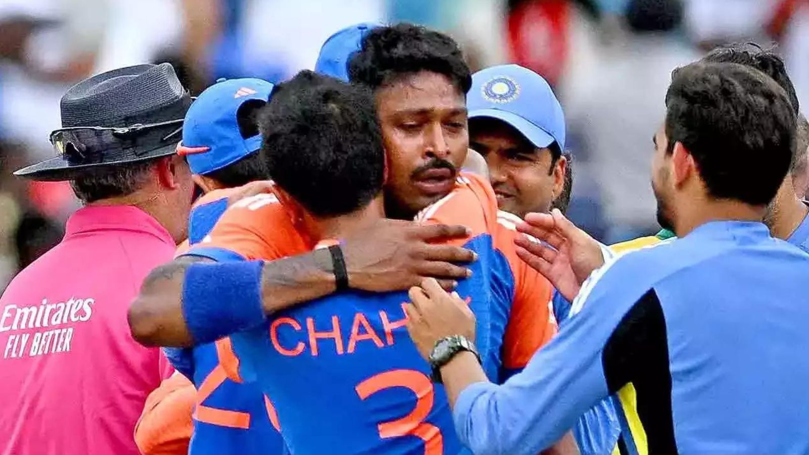 Rohit Sharma's emotional speech brings Hardik Pandya to tears at Wankhede, says 'Hats off to him for...' Rohit Sharma's emotional speech brings Hardik Pandya to tears at Wankhede, says 'Hats off to him for...'