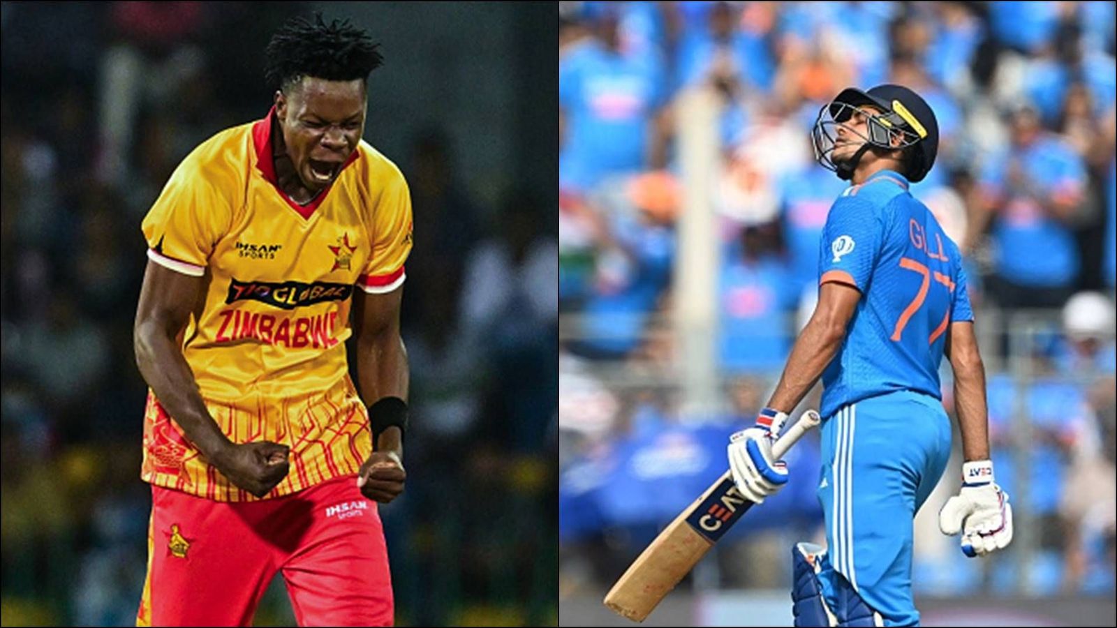 Zimbabwe pacer who was LSG's net bowler issues warning for Shubman Gill ahead of 1st T20I, says 'I don't really look at any player...' Blessing Muzarabani and Shubman Gill in action (File Photo: Getty Images)