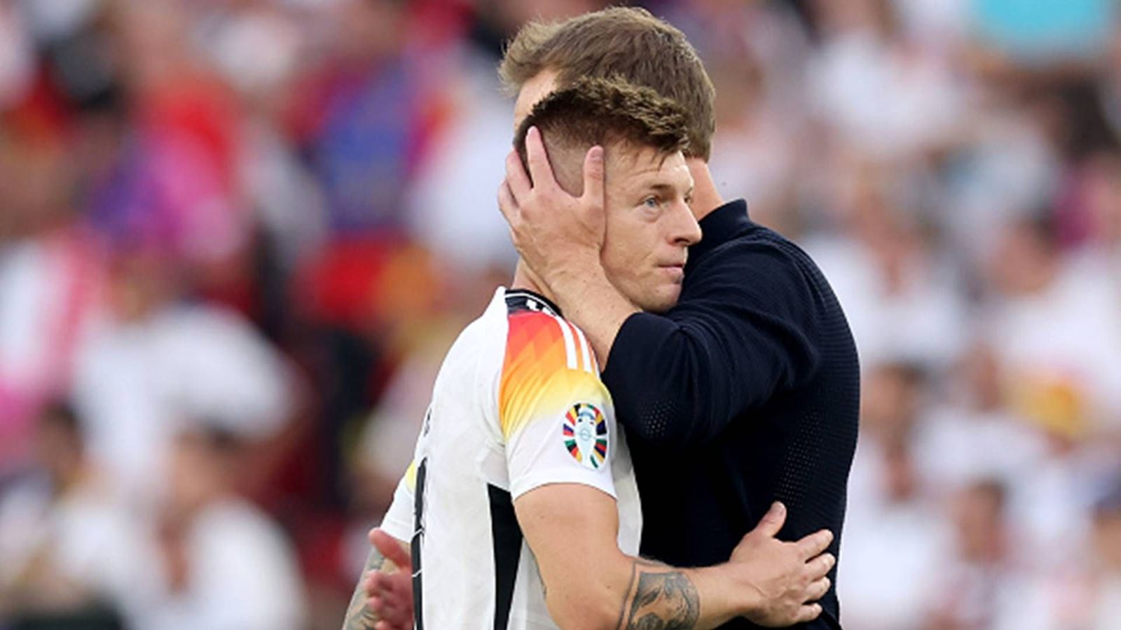 Euro 2024: Germany robbed as Merino’s late header kicks out hosts, Toni Kroos calls it a day Germany head coach Julian Nagelsmann hugs Toni Kroos after loss to Spain in quarterfinal (Getty Images)