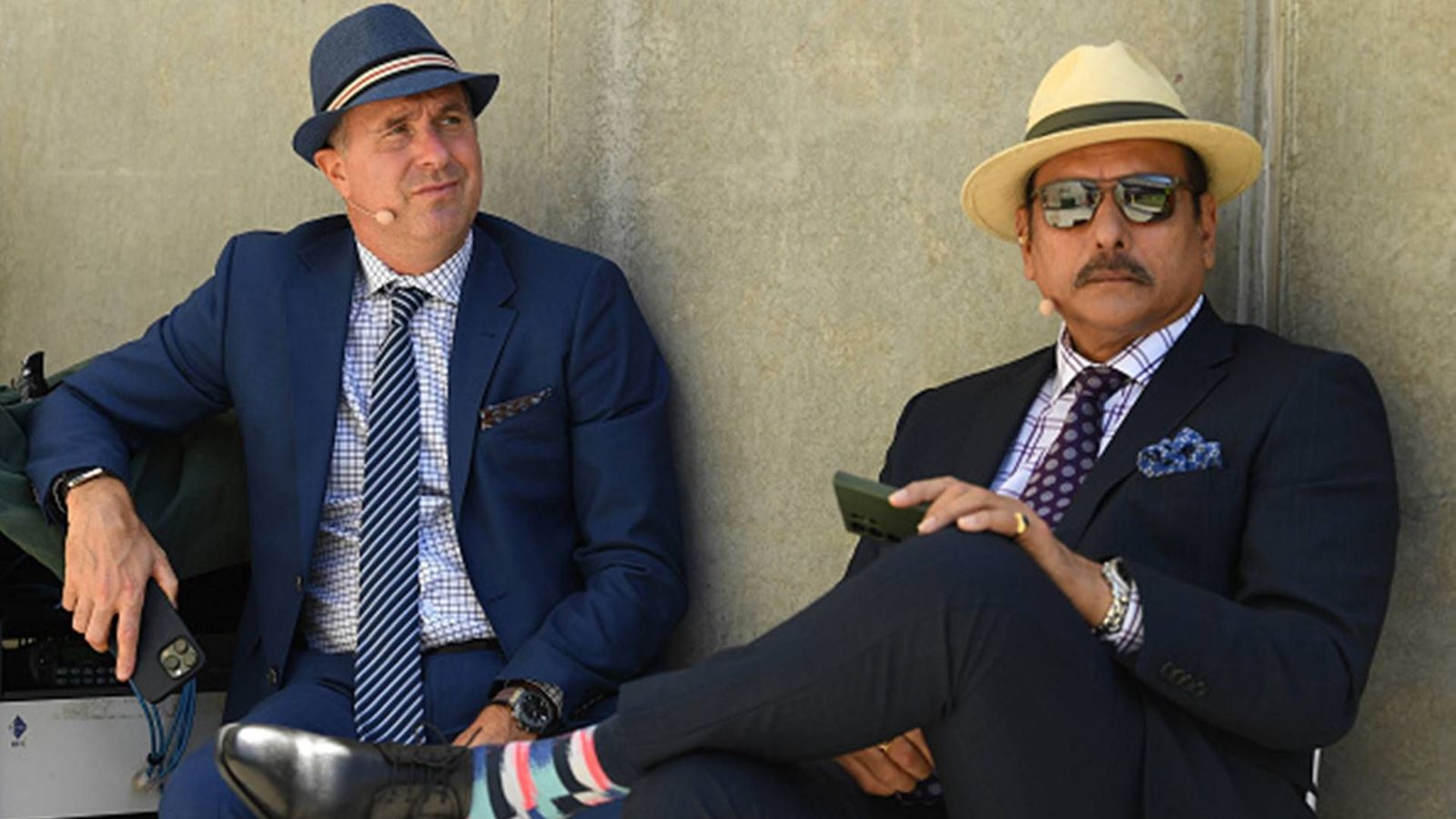 'I don't think Michael's lifted a Cup ever': Ravi Shastri hits back at Vaughan for questioning India's T20 World Cup 2024 schedule Michael Vaughan and Ravi Shastri (File Photo: Getty Images)