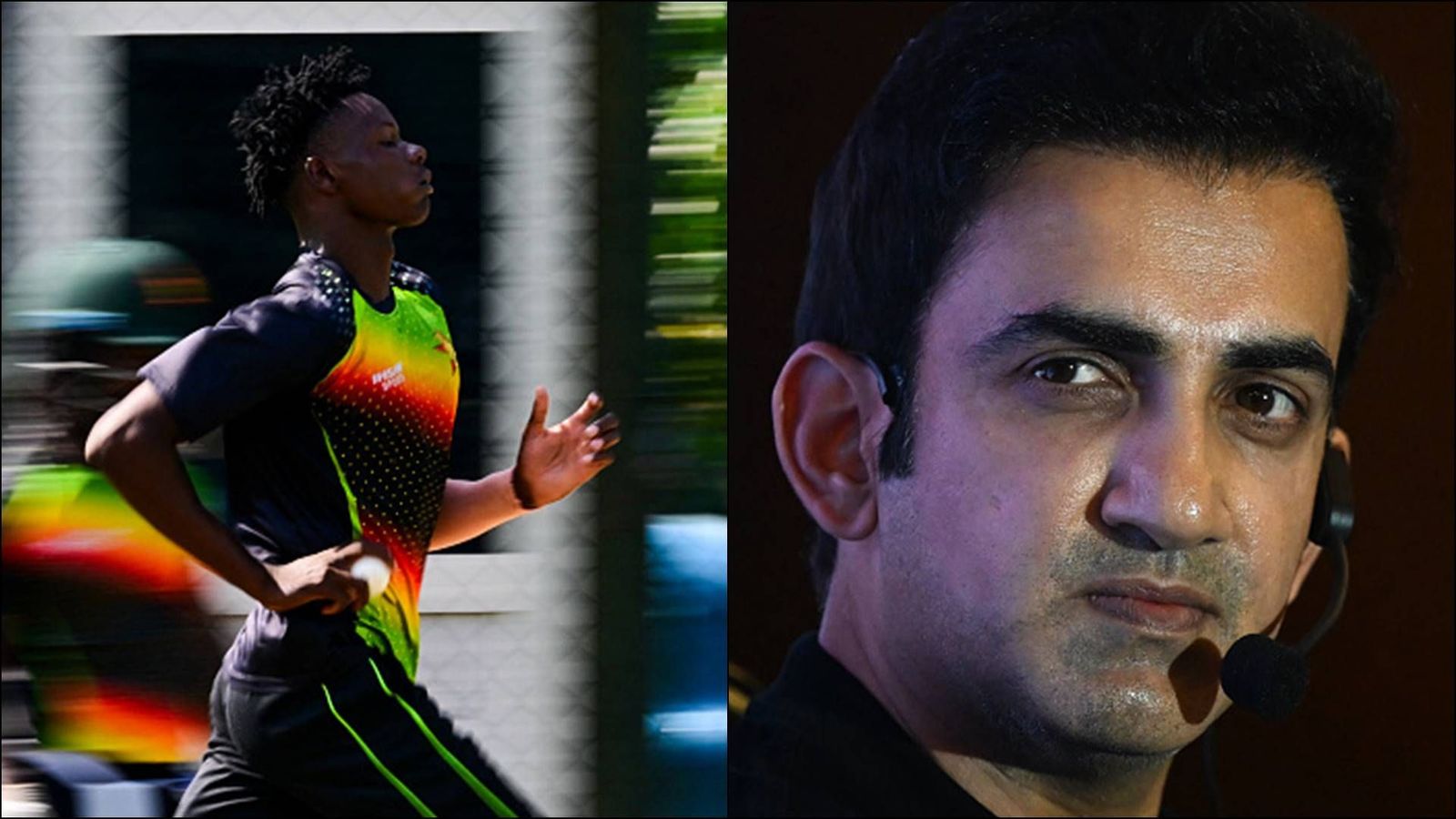 'I don't see any reason for him not to use': Zimbabwe pacer who was mentored by Gautam Gambhir in IPL says he will do wonders for India as head coach Zimbabwe pacer Blessing Muzarabani during practice session; former India pacer Gautam Gambhir (File Photo: Getty Images)