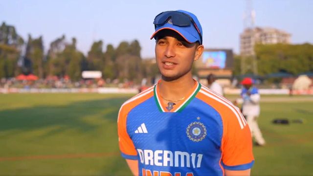 'He was blaming himself for his six-hitting obsession': Abhishek Sharma's father reveals fiery opener's state of mind after duck on T20I debut Abhishek Sharma during an interaction after the second T20I vs Zimbabwe (Screengrab: X)