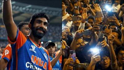 Jasprit Bumrah posts an emotional video of celebrations in India with Virat Kohli's voice in background, writes 'I've been living a dream' Jasprit Bumrah acknowledging the crowd (Screengrab: X)