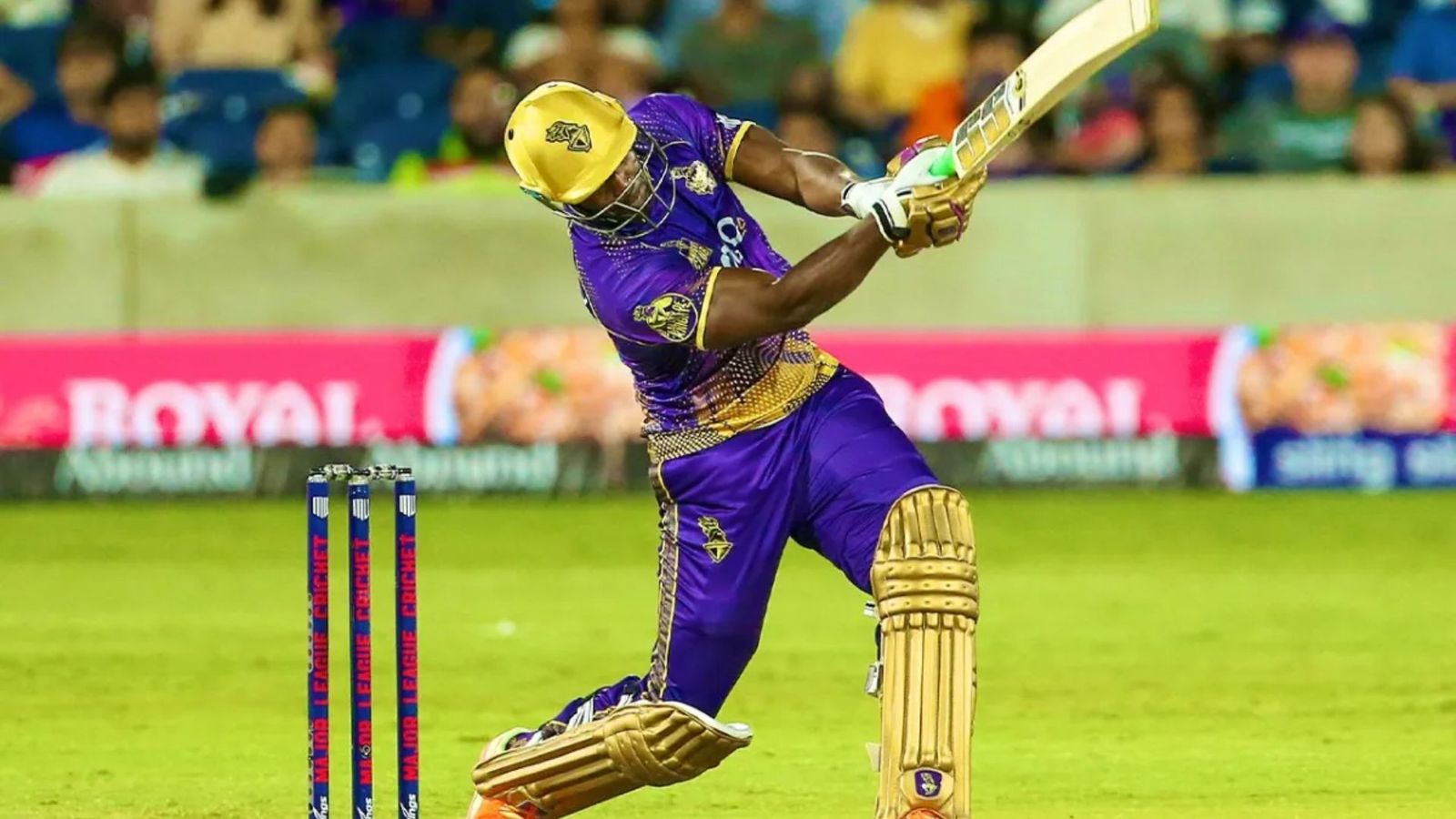 WATCH - Andre Russell makes ball disappear, hits Haris Rauf for astronomical 107-meter six Andre Russell in frame (Twitter)
