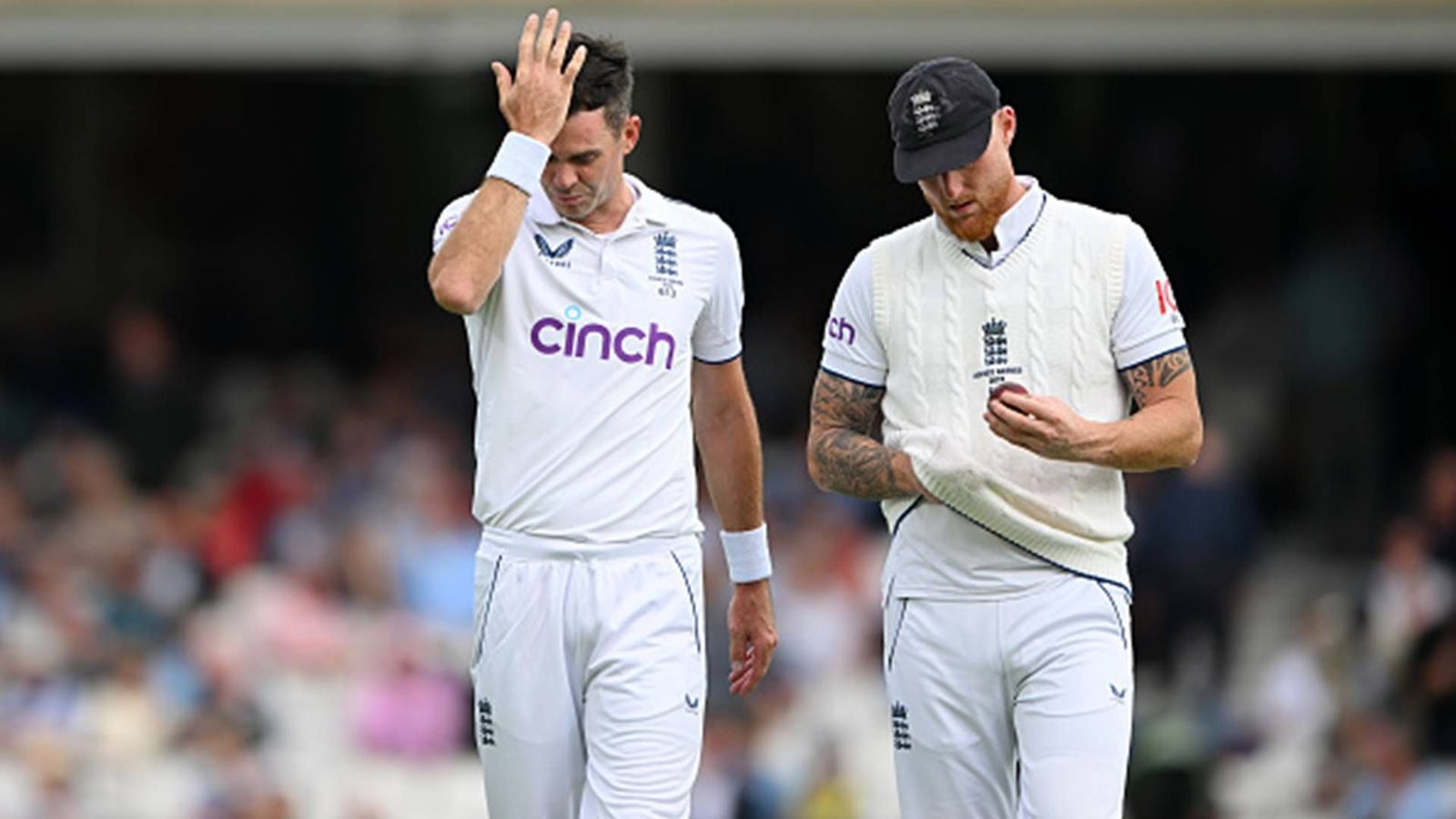 'I hope he takes all 20 wickets': Ben Stokes makes unreal wish ahead of James Anderson's farewell Test James Anderson and Ben Stokes in action (Getty Images)