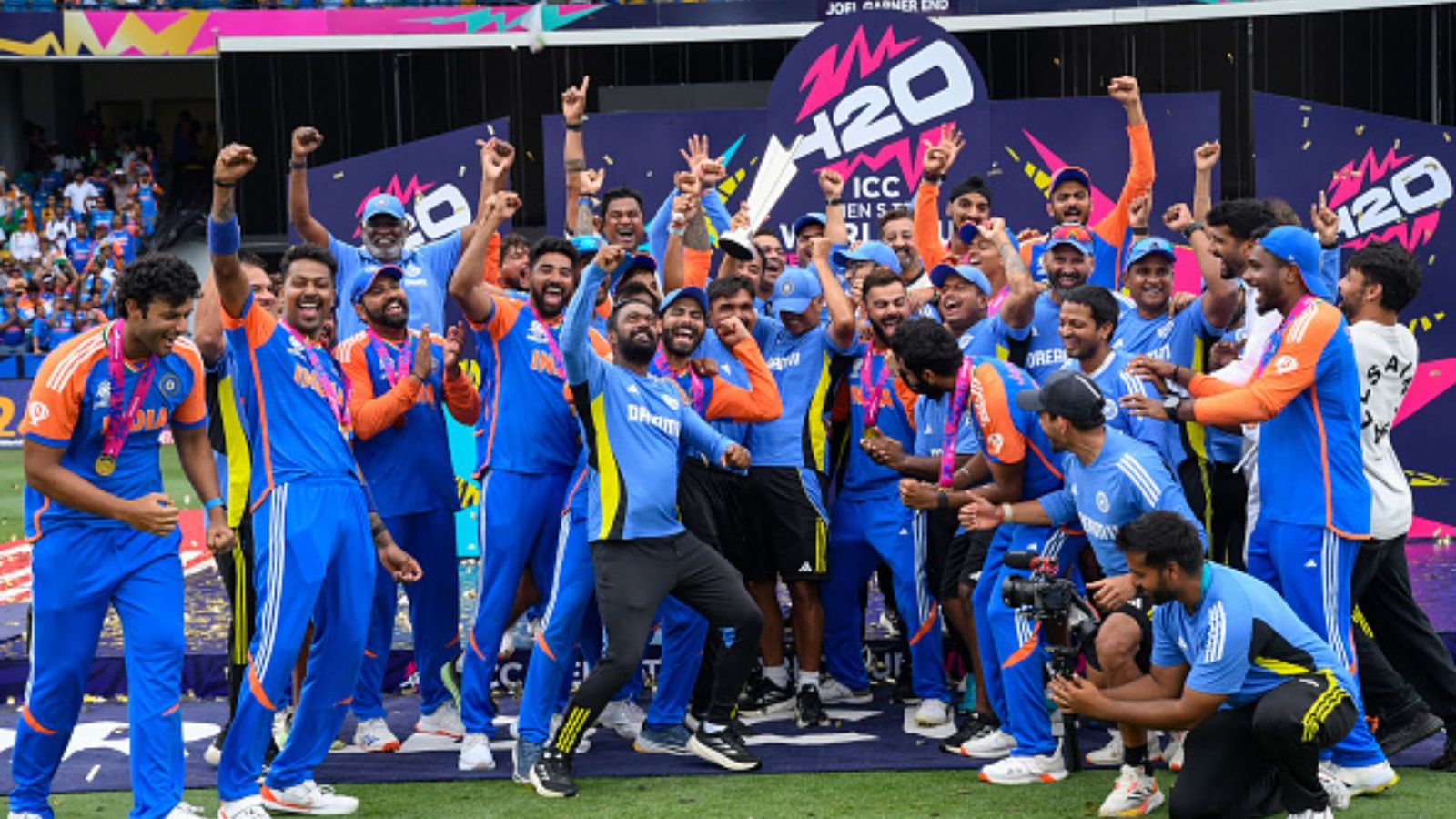 T20 World Champions India creates history, become first team to reach pinnacle of T20I format Team India in frame (Getty)