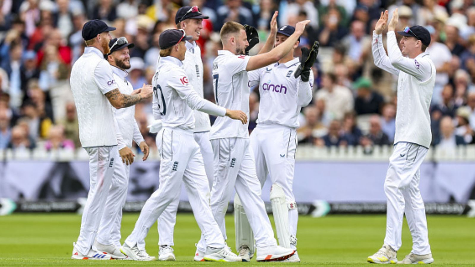 ENG vs WI, 1st Test: Gus Atkinson's dream 7-fer debut dominates as England put West Indies under the pump with 68-run lead on Day 1 England's Gus Atkinson celebrates the wicket of West Indies' Jason Holder (not in picture) on Day 1 of the first Test on July 10. (Getty)