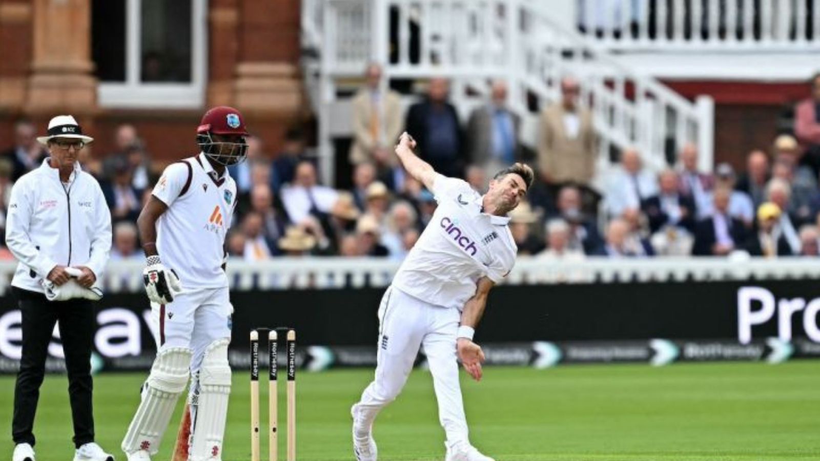 ENG vs WI, 1st Test: England poised to give James Anderson a perfect farewell as West Indies stare at innings defeat after Stokes brigade's 371 England's James Anderson (right) in action on Day 2 of the second Test against West Indies. (X)