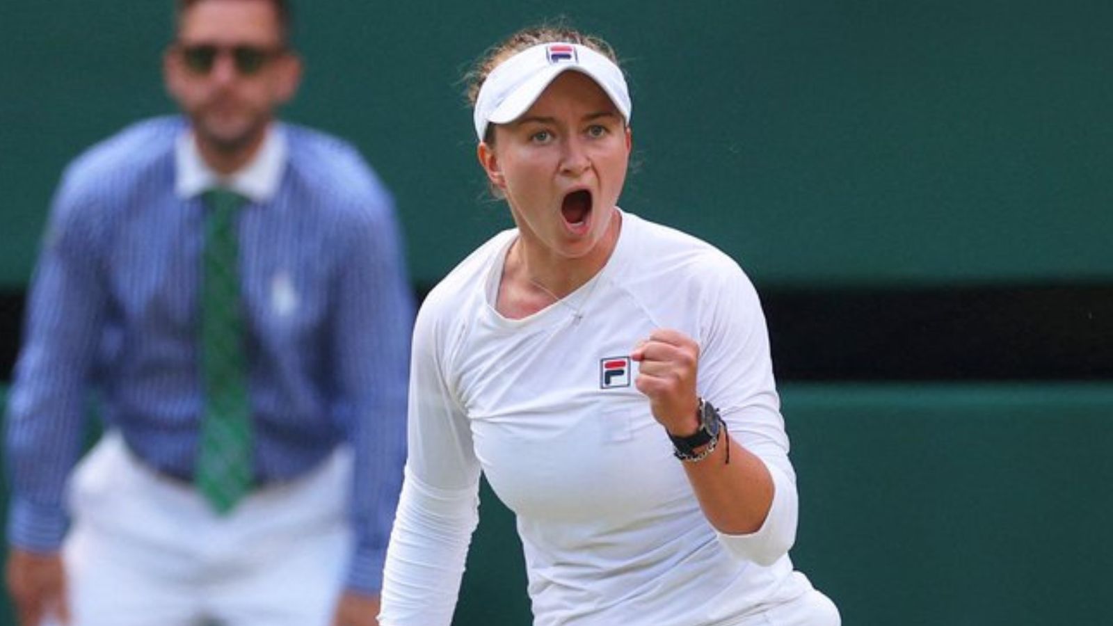 Barbora Krejcikova triumphs over Elena Rybakina in semis to set up Wimbledon 2024 final clash with Jasmine Paolini Barbora Krejcikova in action during Wimbledon 2024 semifinal in this frame. (X)