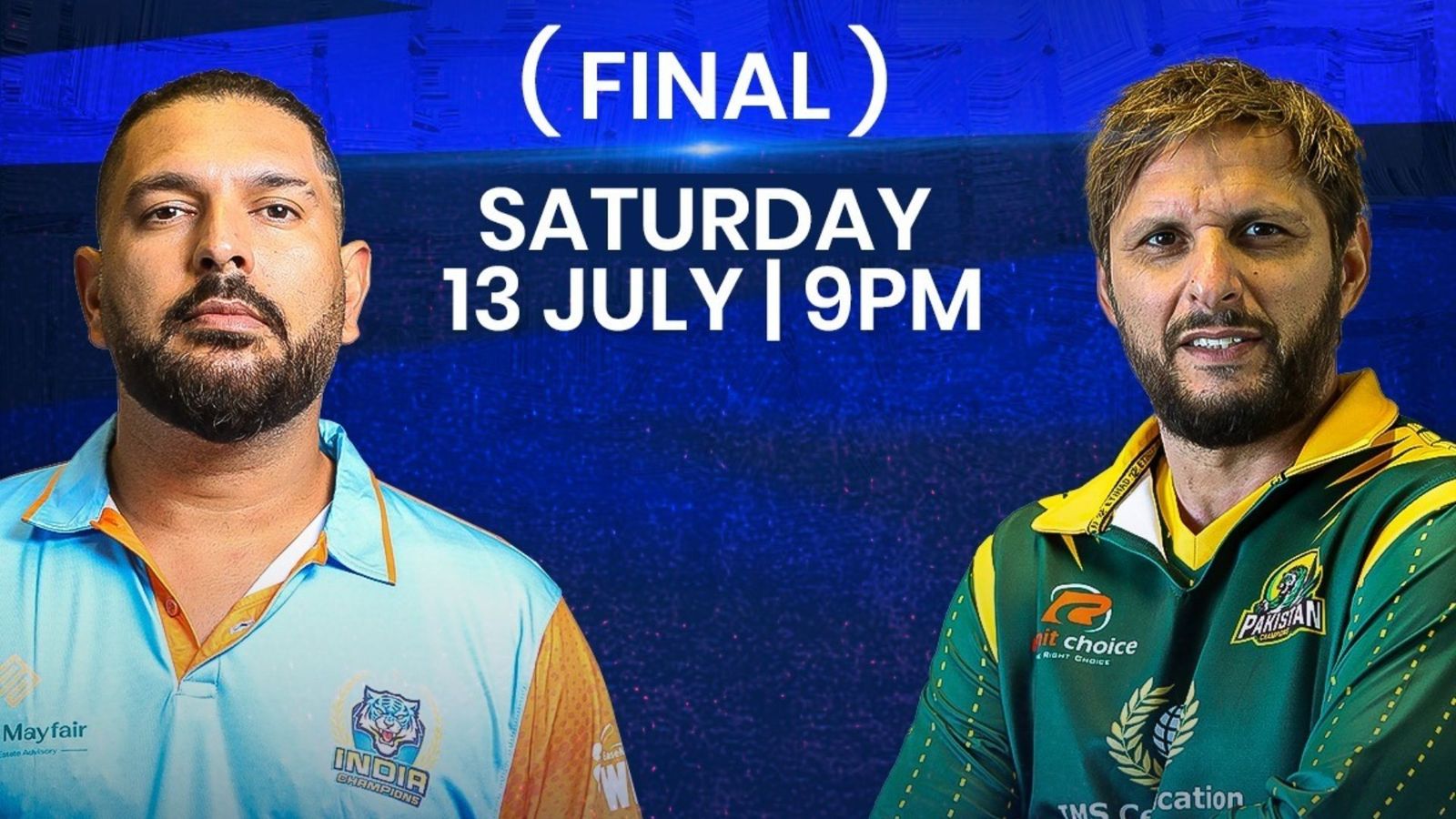 India vs Pakistan live streaming: When and where to watch World Championship of Legends Final online and on TV in India Yuvraj Singh and Shahid Afridi