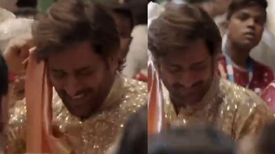 WATCH: MS Dhoni's electrifying dance moves at Anant Ambani-Radhika Merchant Wedding set social media on fire MS Dhoni's electrifying dance moves at Anant Ambani-Radhika Merchant Wedding set social media on fire. (Screengrab-X)