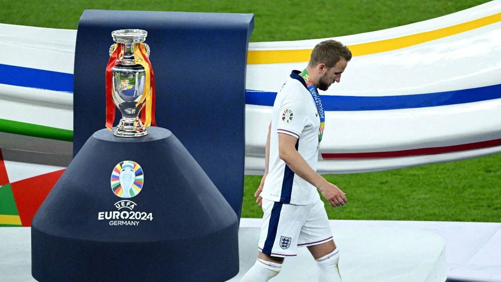 'It's as painful as it...': Harry Kane hurting after he becomes the reason for England's second consecutive Euro final defeat England captain Harry Kane after collecting the silver medal