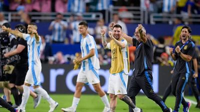 Lionel Messi shatters biggest record in football history with Argentina's Copa America 2024 title win Lionel Messi celebrates Copa America title win