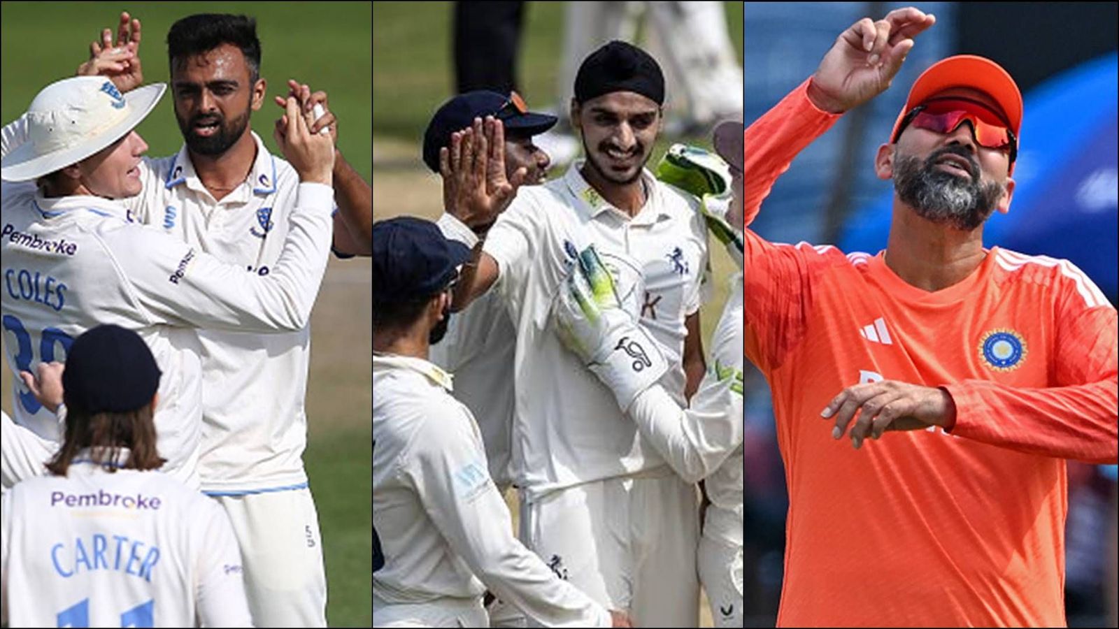 Former India bowling coach Paras Mhambrey explains why Jaydev Unadkat was preferred over young Arshdeep Singh for Test series vs Bangladesh Jaydev Unadkat and Arshdeep Singh during their County stint; India bowling coach Paras Mhambrey (File Photo: Getty Images)