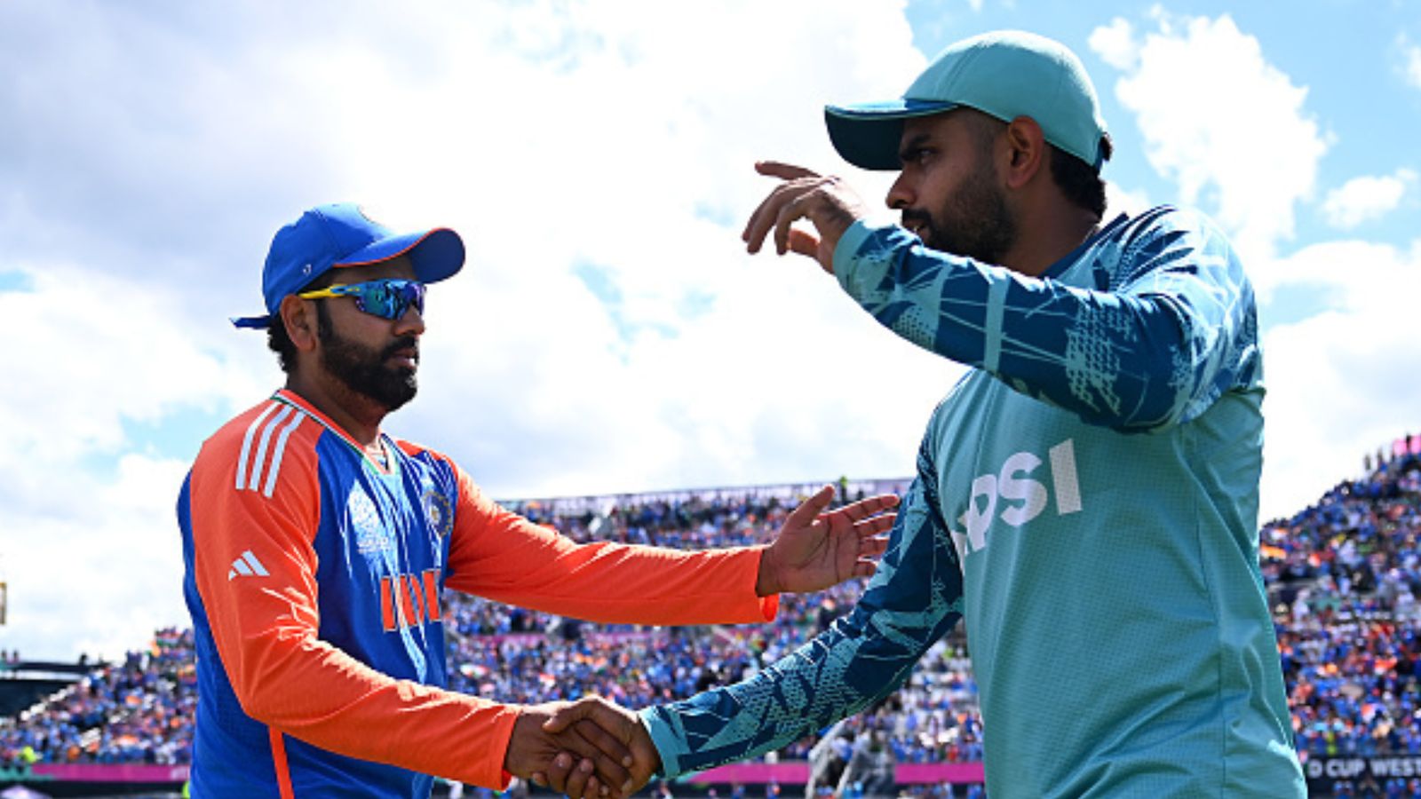 Pakistan Foreign Ministry puts out official statement on Indian Government's refusal for Men in Blue's ICC Champions Trophy participation India skipper Rohit Sharma (left) and Pakistan captain Babar Azam in this frame. (Getty)