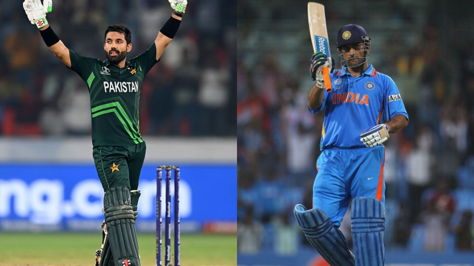'What are you smoking nowadays': Harbhajan Singh brutally slams Pakistan journalist for comparing Mohammad Rizwan with MS Dhoni Mohammad Rizwan and MS Dhoni in frame (Getty)
