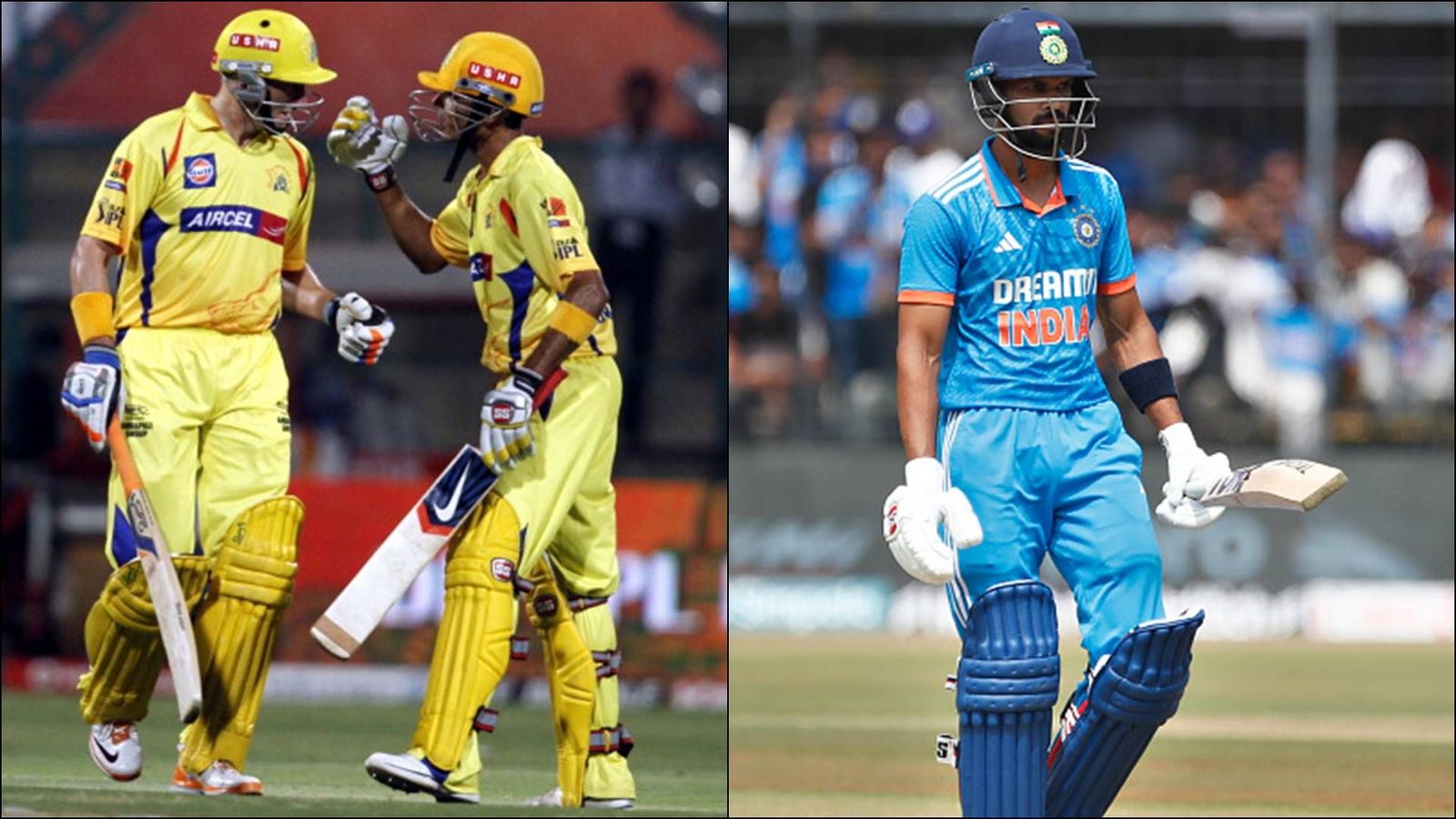 'Need a bad guy image... relationship with some Bollywood actresses, body tattoos': Ex-CSK batter slams selectors for dropping Ruturaj Gaikwad Mike Hussey and S Badrinath during an IPL game; Ruturaj Gaikwad after losing his wicket (Getty Images)