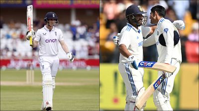 Rohit Sharma, Shubman Gill slip in ICC Test batter rankings, Harry Brook leaves Babar Azam behind to claim 3rd spot Harry Brook celebrates his fifty; Rohit Sharma and Shubman Gill in action (Getty Images)