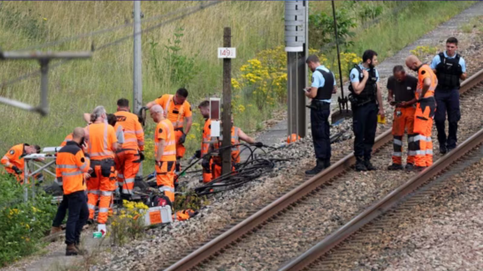 Bomb threat and Arson attack hours before Paris Olympics opening ceremony, 2 trains carrying athletes stopped Bomb threat and Arson attack hours before Paris Olympics opening ceremony, 2 trains carrying athletes stopped. (X)