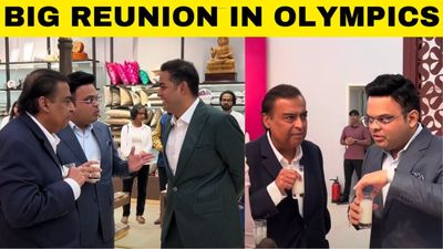 BCCI secy Jay Shah meets Mukesh Ambani on the sidelines of the Paris Olympics SportsTak