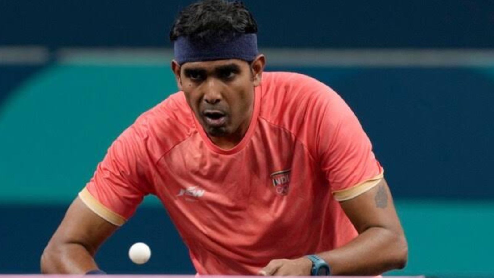 Paris Olympics: India's ace paddler Sharath Kamal suffers shocking early exit after going down in Men's singles round of 64 India's table tennis star Sharath Kamal in this frame. (X)
