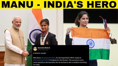 PM Modi to Sachin Tendulkar - Manu Bhaker's historic Paris bronze hailed SportsTak