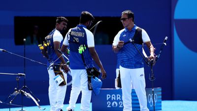 Paris Olympics: Indian archers Dhiraj Bommadevara, Tarundeep Rai and Pravin Jadhav out in men's team quarters Pravin Ramesh Jadhav, Dhiraj Bommadevara and Tarundeep Rai (getty)