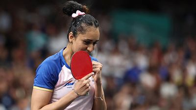 Manika Batra breaks barriers: First Indian woman in top 16 of table tennis in Olympic history Manika Batra reacts after winning the Round of 32 match against Prithika Pavade (Getty Images)
