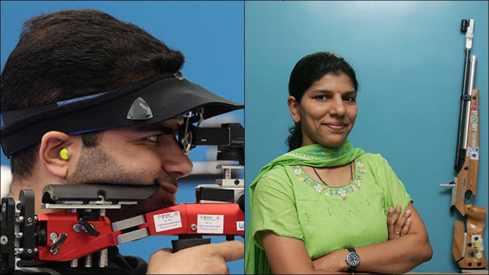 Arjun Babuta's coach Deepali reveals she threw her phone after seeing him slip from 2nd to 4th position in 10m air rifle final at Paris Olympics 2024 Arjun Babuta during 10m Air Rifle event final; former shooter Deepali Deshpande (Getty Images)