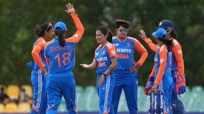 ICC T20I Rankings: Smriti Mandhana, Renuka Thakur take big leap in standings after Asia Cup heroics India's Renuka Singh (C) celebrates the wicket of Murshida Khatun (not in pictures) of Bangladesh with teammates during the Women's Asia Cup match on July 26. (Getty)